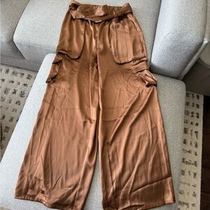 Elegant Brown Wide-Leg Pants